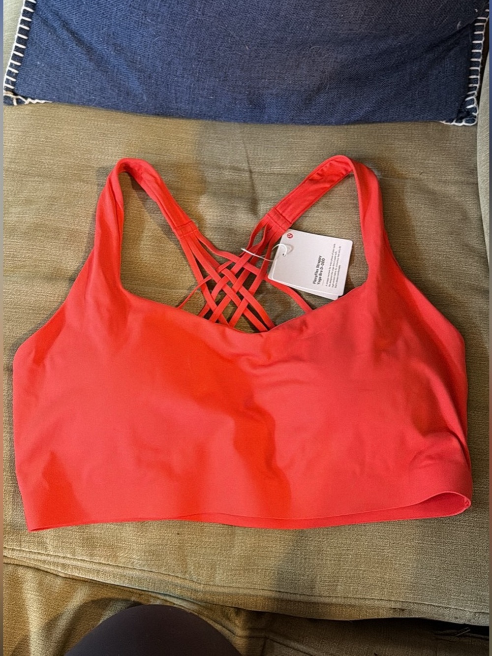 lululemon athletica Red Strappy Back Sports Bra